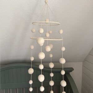 Pehr Cream Pom Pom Baby Mobile
